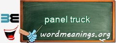 WordMeaning blackboard for panel truck